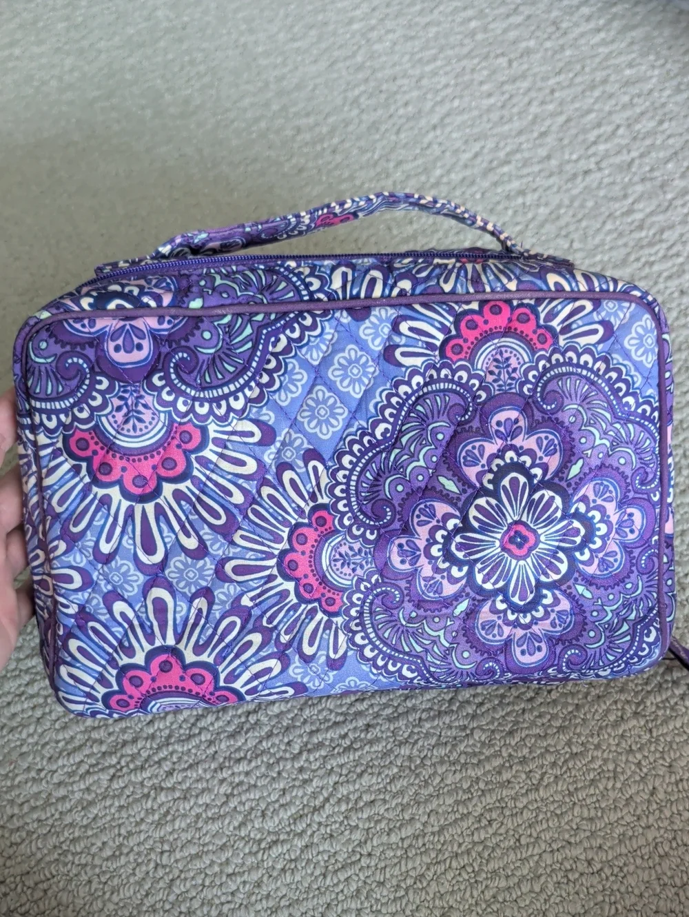 Vera Bradley 2016 RETIRED Lilac Tapestry Cosmetic Bag